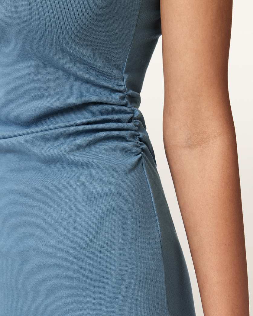 AllSaints Katarina Boat Neck Slim Fit Maxi Dress Women's Captain Blue Women's