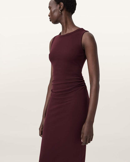 AllSaints Katarina Bodycon Maxi Dress Women's Pop Raspberry Pink Women's