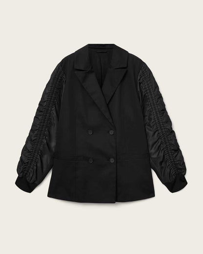 AllSaints Lorna Cotton Blazer Jacket Women's Black Women's