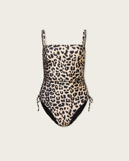 AllSaints Court Detachable Strap Swimsuit Women's Leppo Brown Women's