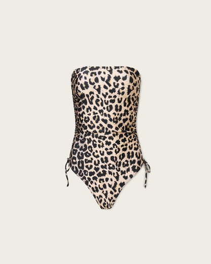 AllSaints Court Detachable Strap Swimsuit Women's Leppo Brown Women's