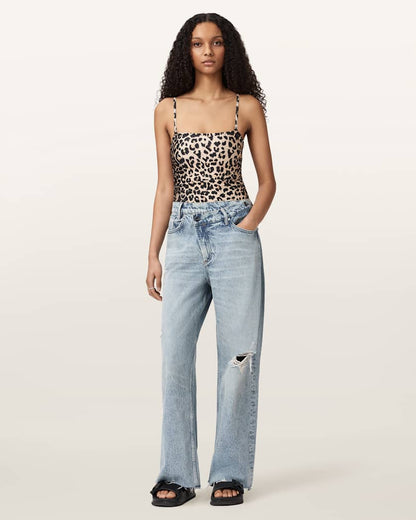 AllSaints Court Detachable Strap Swimsuit Women's Leppo Brown Women's