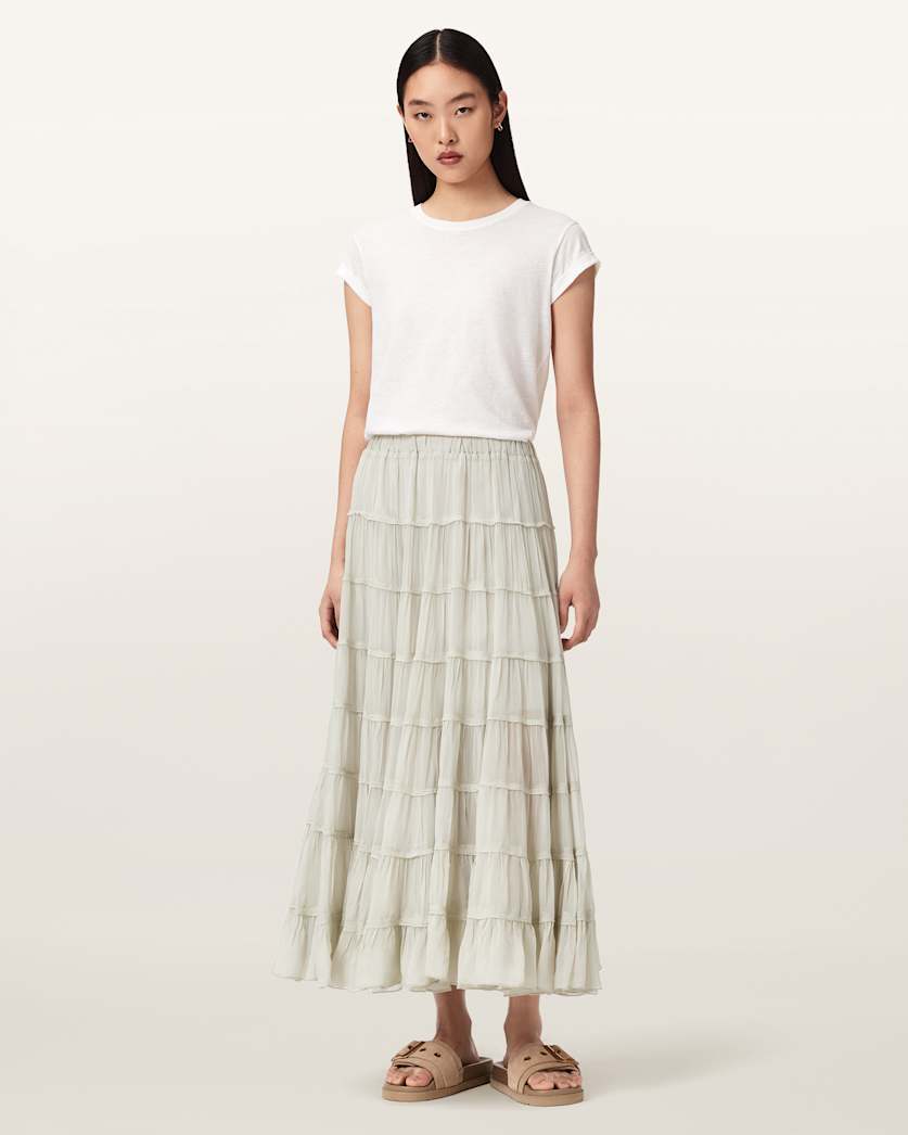 AllSaints Eva Skirt Women's Pale Green Women's