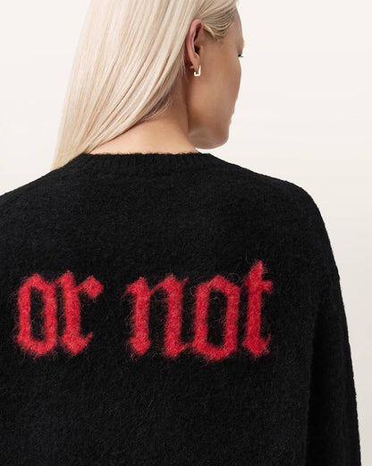 AllSaints Lucky Crew Neck Sweater Women's Black Women's