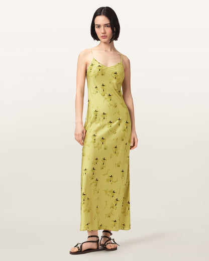 AllSaints Bryony Floral Slip Dress Women's Haze Blush Pink Women's