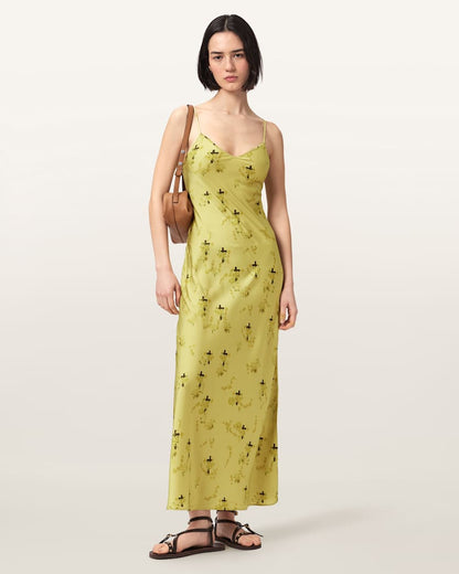 AllSaints Bryony Floral Slip Dress Women's Haze Blush Pink Women's