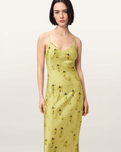 AllSaints Bryony Floral Slip Dress Women's Haze Blush Pink Women's