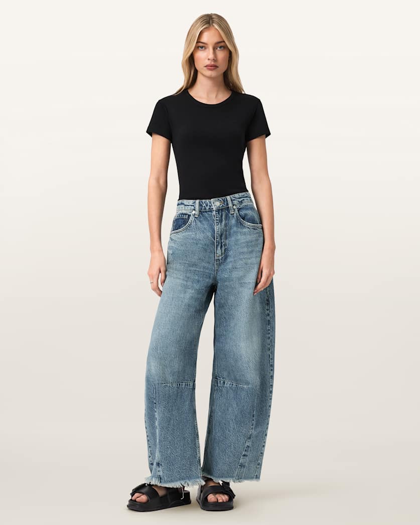 AllSaints Payton Barrel Leg Jeans Women's Vintage Indigo Women's