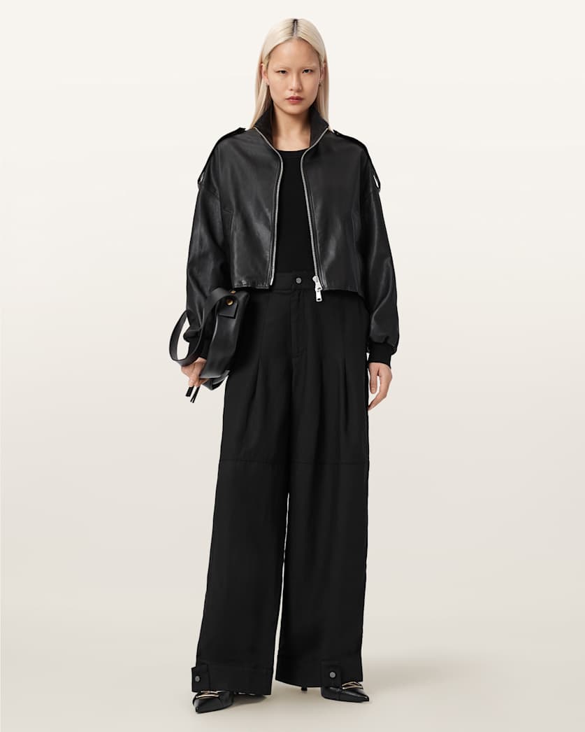 AllSaints Sherell Barrel Leg Pants Women's Ecru White Women's