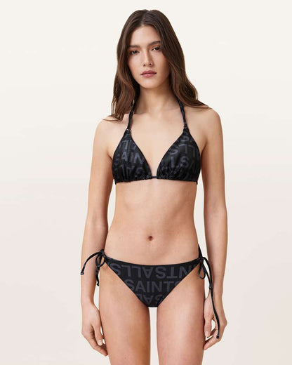 AllSaints Saph Underground Bikini Top Women's Slate Black Women's
