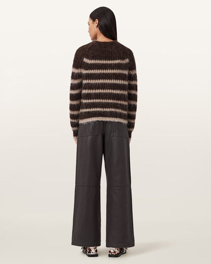 AllSaints Tay Carpenter Jeans Women's Coated Brown Women's