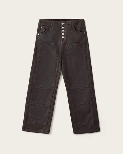 AllSaints Tay Carpenter Jeans Women's Coated Brown Women's