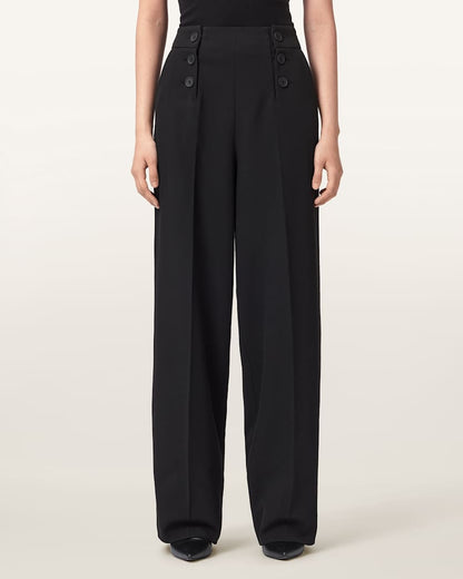 AllSaints Raina Wide Leg Pants Women's Black Women's