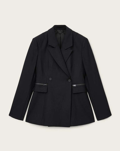 AllSaints Mimmie Double Breasted Blazer Women's Black Women's