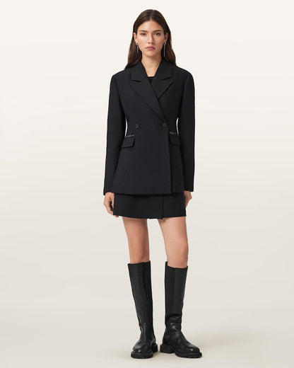 AllSaints Mimmie Double Breasted Blazer Women's Black Women's