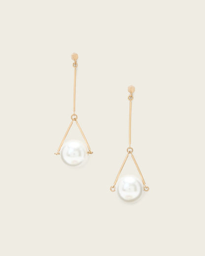 AllSaints Hazel Drop Earrings Women's Warm Brass Women's