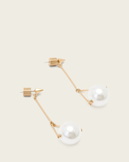 AllSaints Hazel Drop Earrings Women's Warm Brass Women's