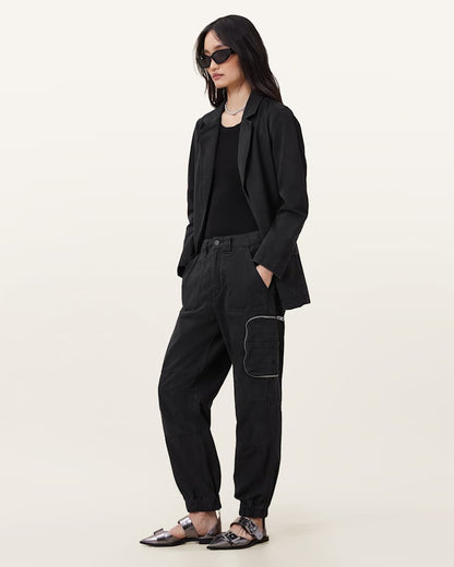 AllSaints Florence Cargo Jogger Pants Women's Washed Black Women's