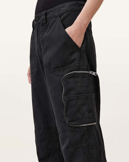 AllSaints Florence Cargo Jogger Pants Women's Washed Black Women's