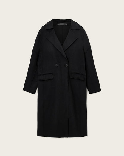 AllSaints Sellma Double Breasted Coat Women's Camel Brown Women's