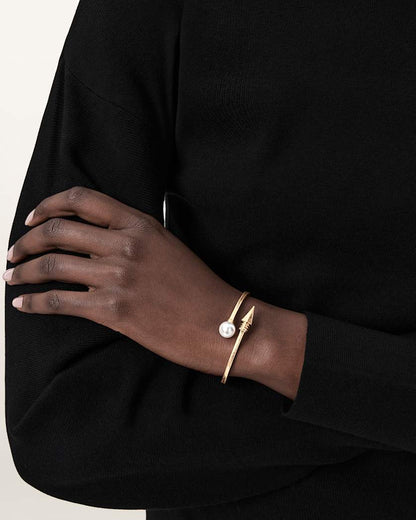 AllSaints Hazel Hinge Bracelet Women's Warm Brass Women's