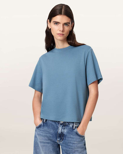 AllSaints Lisa Boxy Crew Neck T Shirt Women's White Women's