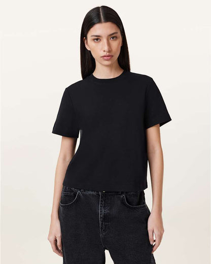 AllSaints Lisa Boxy Crew Neck T Shirt Women's White Women's