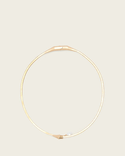 AllSaints Hazel Hinge Necklace Women's Warm Brass Women's