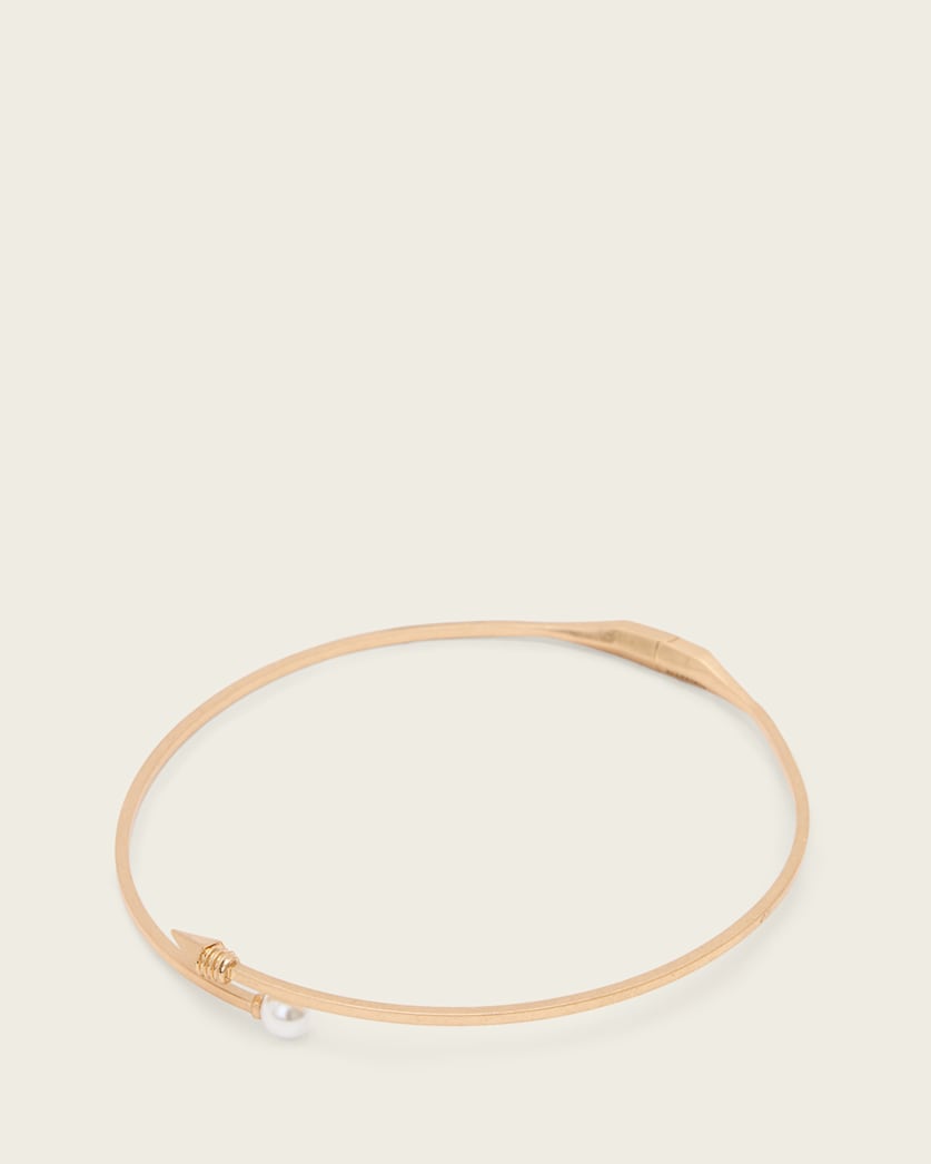 AllSaints Hazel Hinge Necklace Women's Warm Brass Women's