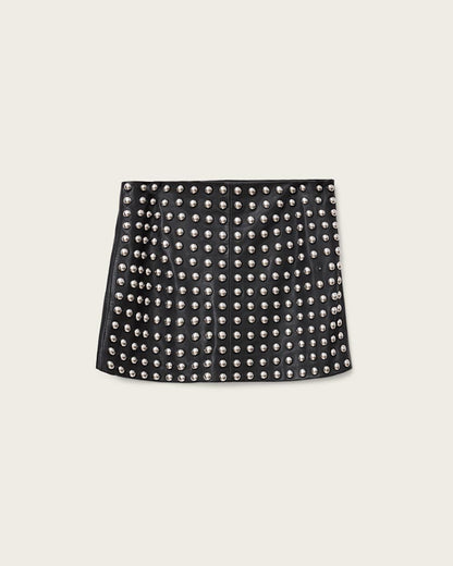 AllSaints Lea Studded Leather Mini Skirt Women's Black Women's