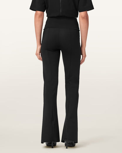 AllSaints Rebecca Zip Flared Pants Women's Black Women's