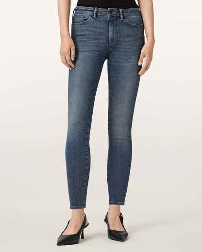 AllSaints Miller Size Me Stretch Skinny Jeans Women's Washed Indigo Women's