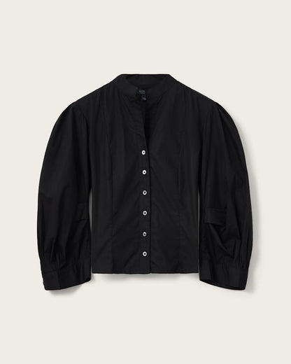AllSaints Maud Lace Up Shirt Women's Black Women's