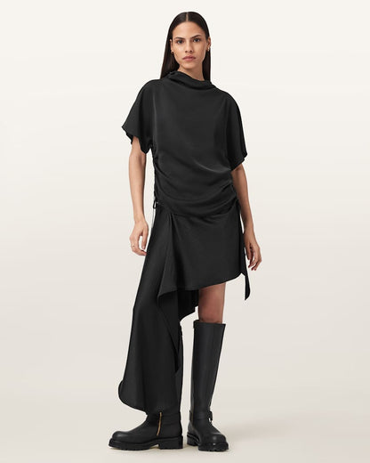 AllSaints Leslie Satin Short Sleeve Top Women's Pot Brown Women's