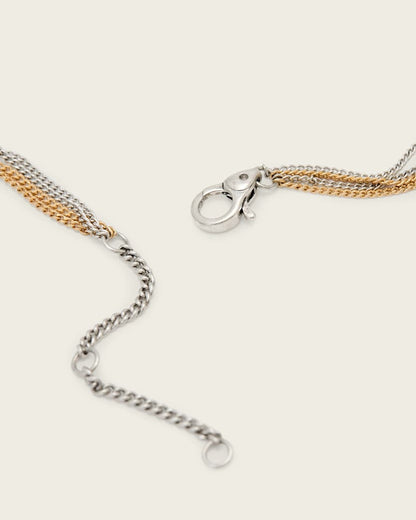 AllSaints April Lariat Necklace Women's Warm Silver/Brass Women's