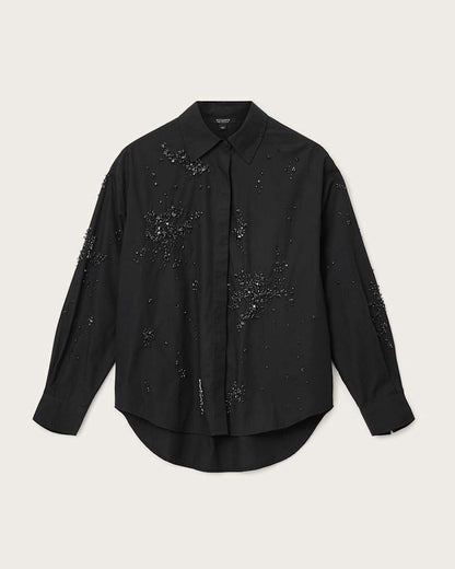 AllSaints Gemi Embellished Shirt Women's Black Women's