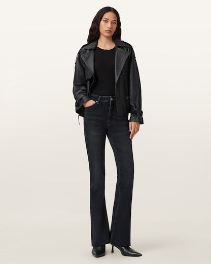 AllSaints Maisie Flared Jeans Women's Blue Black Women's