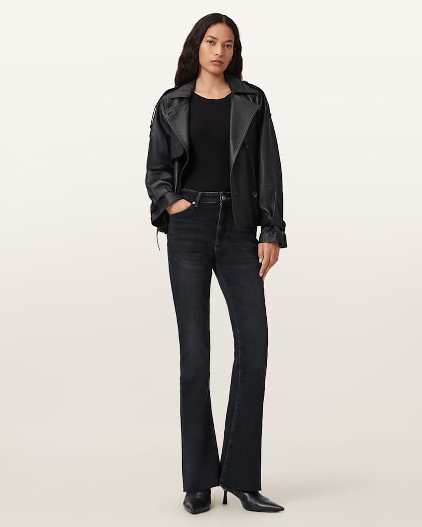 AllSaints Maisie Flared Jeans Women's Blue Black Women's