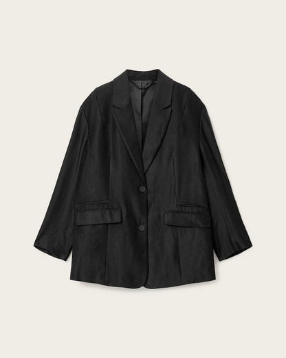 AllSaints Charley Oversized Single Breasted Blazer Women's Black Women's