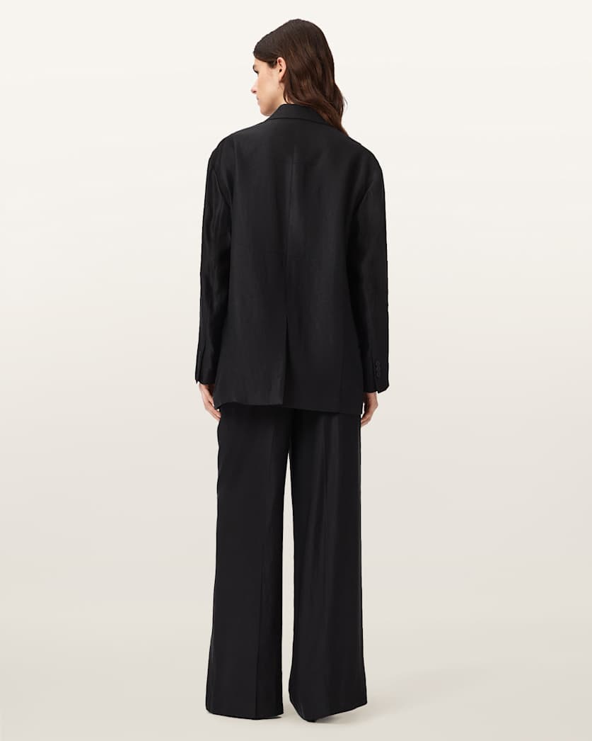 AllSaints Charley Oversized Single Breasted Blazer Women's Black Women's