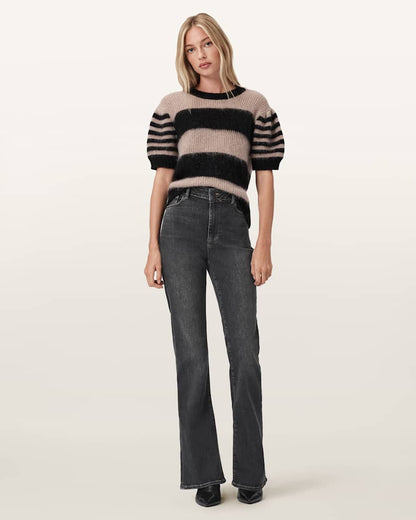 AllSaints Maisie Flared Jeans Women's Washed Grey Women's