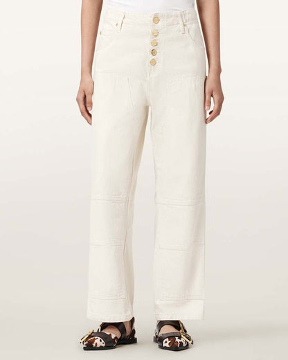 AllSaints Tay Carpenter Jeans Women's Ecru White Women's