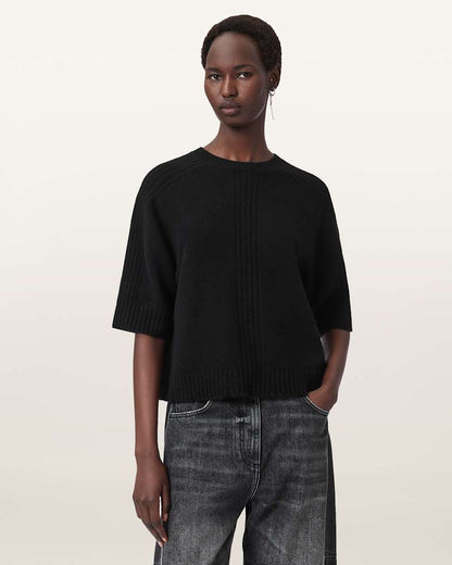 AllSaints Nix Cashmere Relaxed T Shirt Women's Chalk White Women's