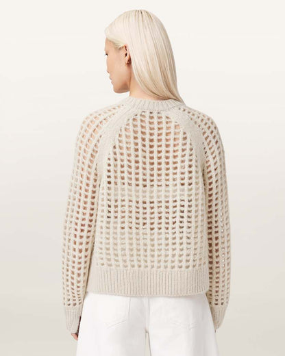 AllSaints Suniva Wool Sweater Women's Chalk White Women's