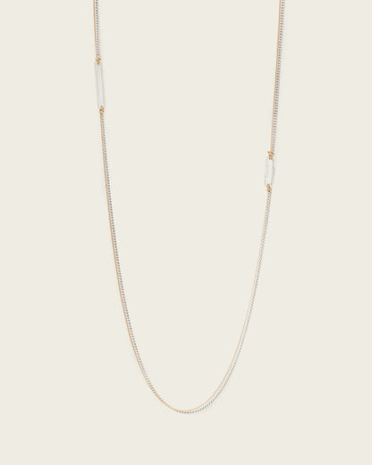 AllSaints April Wrap Necklace Women's Warm Silver/Brass Women's