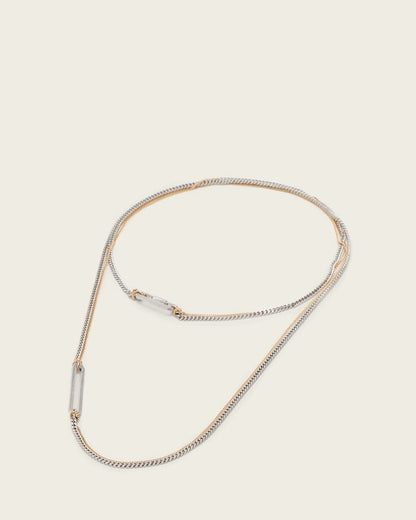 AllSaints April Wrap Necklace Women's Warm Silver/Brass Women's