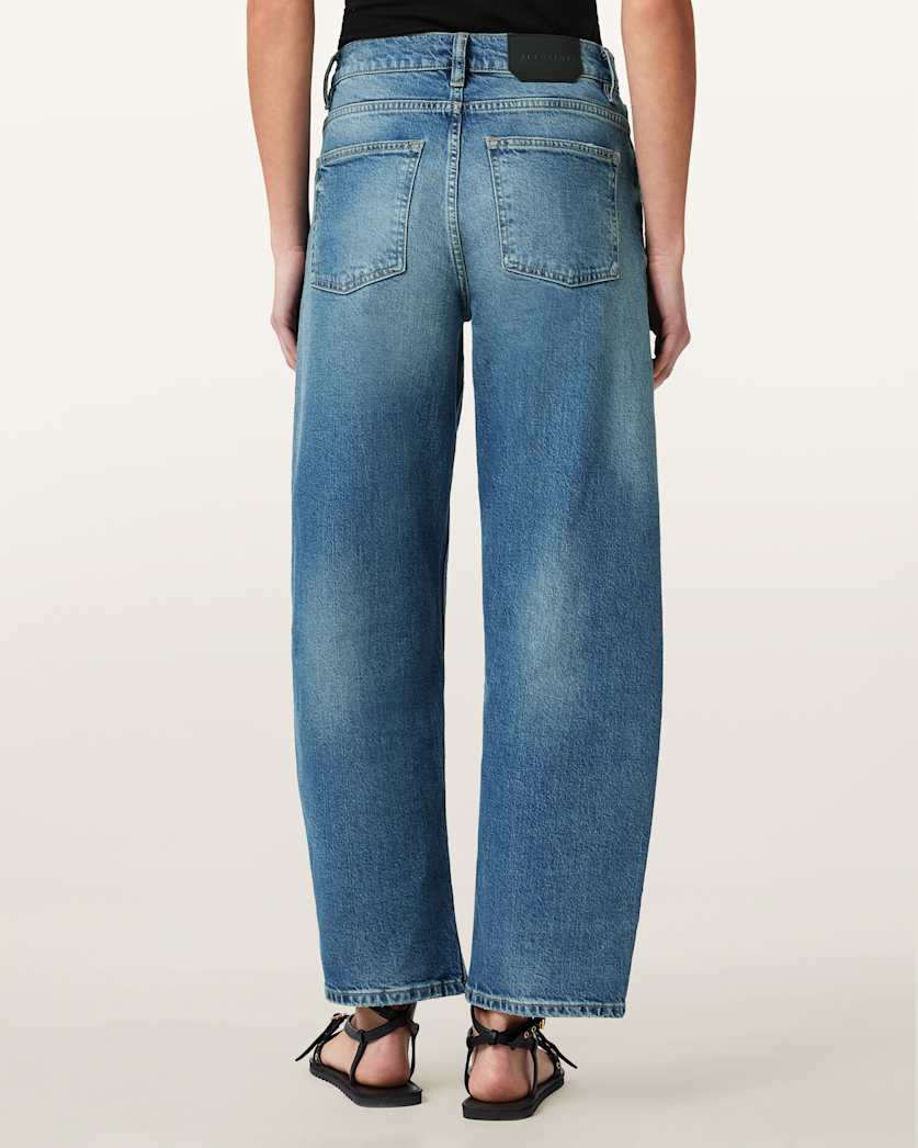 AllSaints Sadie Barrel Leg Denim Jeans Women's Destroy Indigo Women's