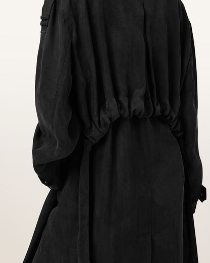 AllSaints Linnie Lightweight Trench Coat Women's Black Women's