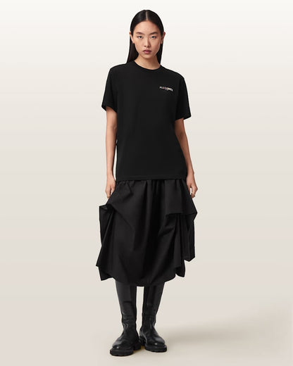 AllSaints Blaze Oversized Boyfriend T Shirt Women's Black Women's