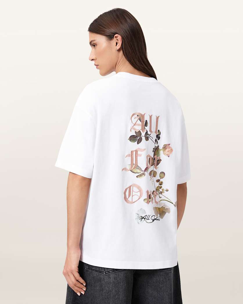 AllSaints Oneness Etta Oversized T Shirt Women's White Women's